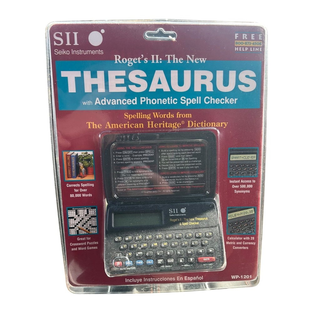 Vintage Seiko WP-1201 Roget's Thesaurus & Spell Checker NEW SEALED NOS